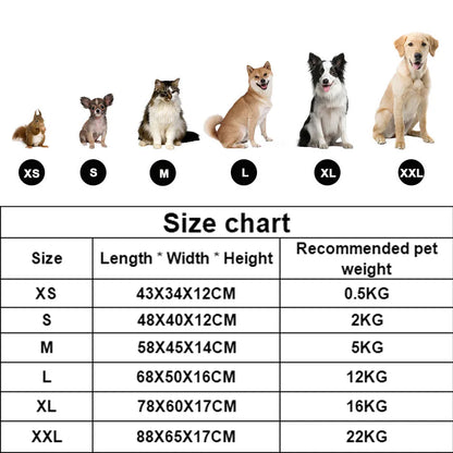 Plush Square Pet Bed for Dogs and Cats - Medium and Small Sizes - Calming Sofa Cushion and Kennel Accessories