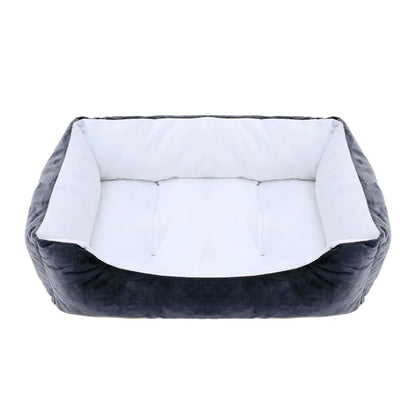 Plush Square Pet Bed for Dogs and Cats - Medium and Small Sizes - Calming Sofa Cushion and Kennel Accessories