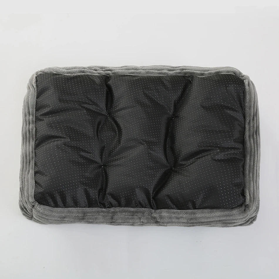 Plush Square Pet Bed for Dogs and Cats - Medium and Small Sizes - Calming Sofa Cushion and Kennel Accessories